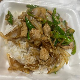 ข้าวราดผัดพริกสด