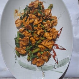 พริกแกงหมูเป็นกับ