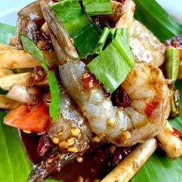 ตำไหลบัวกุ้งสด