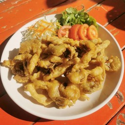 เห็ดภูฐานชุบแป้งทอด-น้ำจิ้ม เจ