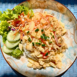 ข้าวไข่ข้นปูอัดเต้าหู้ไข่