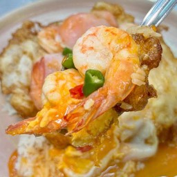 ข้าวไข่เบียดกุ้ง