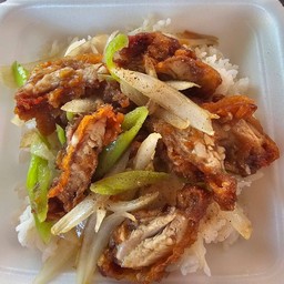 ข้าวราดผัดพริกอ่อน