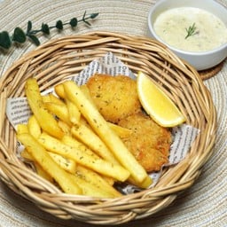 ฟิชแอนด์ชิปส์ (ปลา 2 ชิ้น)