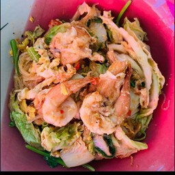 สุกี้แห้งกุ้ง