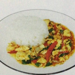 Basil Fried Rice With Salmon