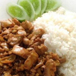 ข้าวไก่กระเทียม