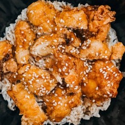 ข้าวไก่กรอบซอสเทอริยากิ