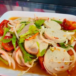 ยำหมูยอ  ใส่ปลาร้า