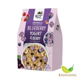 YoungerFarm กราโนล่าธัญพืชอบกรอบรสบลูเบอร์รี่โยเก