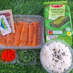 เซ็ตข้าวแซลมอนซาซิมิ