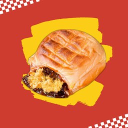 ขนมปังปิ้งไส้ทะลัก พริกเผาไก่หยอง