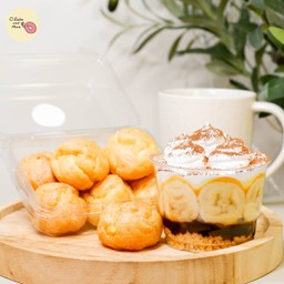 เซต บานอฟฟี่ครีมสด1+เอแคลร์ คัสตาร์ดนมสด1