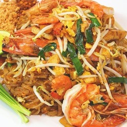 ผัดไท กุ้งสด(เพิ่มไข่)