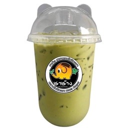 นมหมีชาเขียว