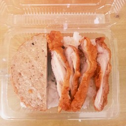ข้าวสวย หมูยอ + สะโพกไก่ทอด