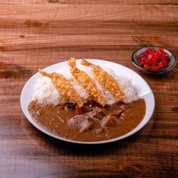 แกงกะหรี่กุ้งเทมปุระ (ซุปหมู) ฟรีซุปมิโซะ