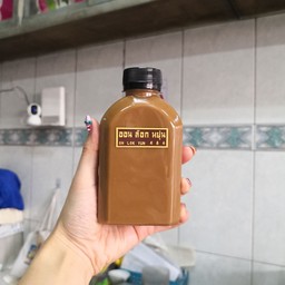 กาแฟเย็นโบราณใส่นม (ขวด)