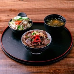 (เซตข้าว) เนื้อย่างโนมิไก(ริปอาย Aus.)