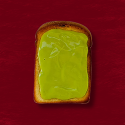 ขนมปังปิ้งสังขยาใบเตย