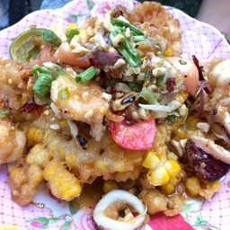 ตำข้าวโพดทอด