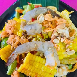 ตำข้าวโพดกุ้งสด