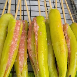 พริกอ่อนยัดไส้หมู (หมาล่า)