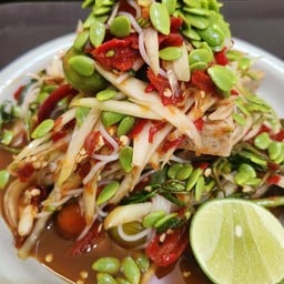 ตำป่าหมูยอ(ใส่ขนมจีน)