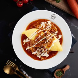 ข้าวห่อไข่ราดซอสฮายาชิ