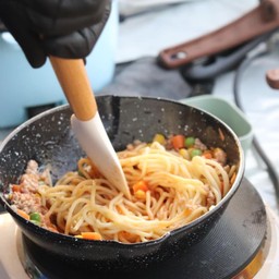 สปาเก็ตตี้พาสต้าเนื้อบด(ซอสแดงไม่เผ็ด)