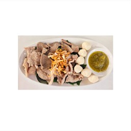 ลวกจิ้มแห้งหมู