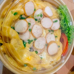 ข้าวไข่ข้น+ไส้กรอก