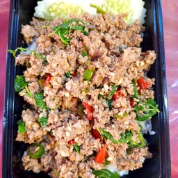 ข้าว-กะเพราหมู
