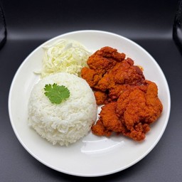 ข้าวไก่ทอด คลุก ผงวิงซ์แซ่บ