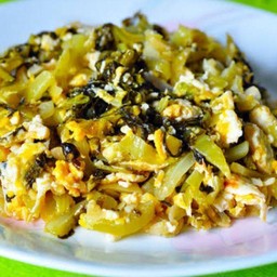 ผักกาดดองผัดไข่