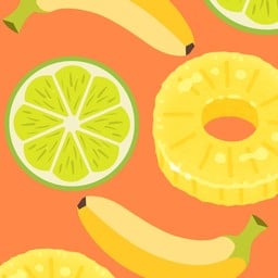 กล้วย+มะนาว+สับปะรด