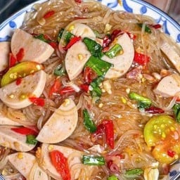 ตำเส้นเล็กกุ้งสดปลาร้า