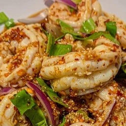 ลาบกุ้งสุก