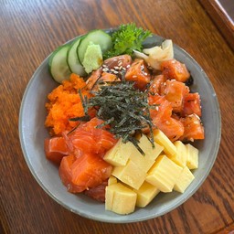 167 ข้าวหน้าแซลมอนดูโอ้มิ้กซ์