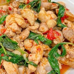 ผัดกระเพราไก่
