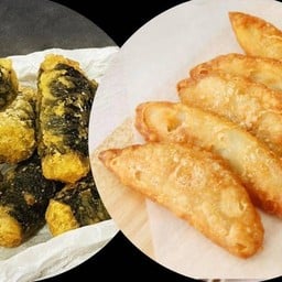 김말이 만두 튀김 Fried Seaweed Roll+Dumpling คิมาลีเกี๊ยวซ่าทอด
