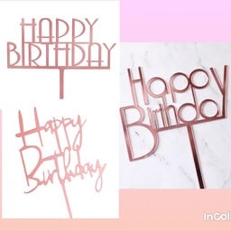 ป้าย HBD อันใหญ่คละแบบ สีชมพู