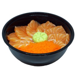 ข้าวหน้าแซลมอนสดไข่กุ้ง