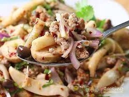 ลาบเห็ดเข็มทองทะเล