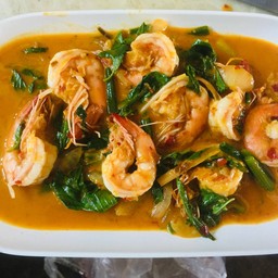 กุ้งผัดน้ำพริกเผา