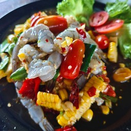 ตำปลาร้าข้าวโพดกุ้งสด/หมึกหอม/หอยแครง(โปรดระบุ)