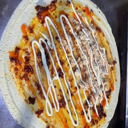 เครป พริกเผา ไก่หยอง ปูอัด