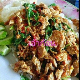 ข้าวกระเพราหมูชิ้น+ไข่ดาว