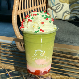 สตรอเบอร์รี่ชาเขียวปั่น