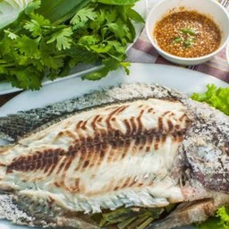 ปลานิลเผา